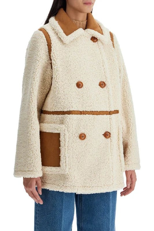 Orange Jackets for Energetic -chloe faux shearling jacket