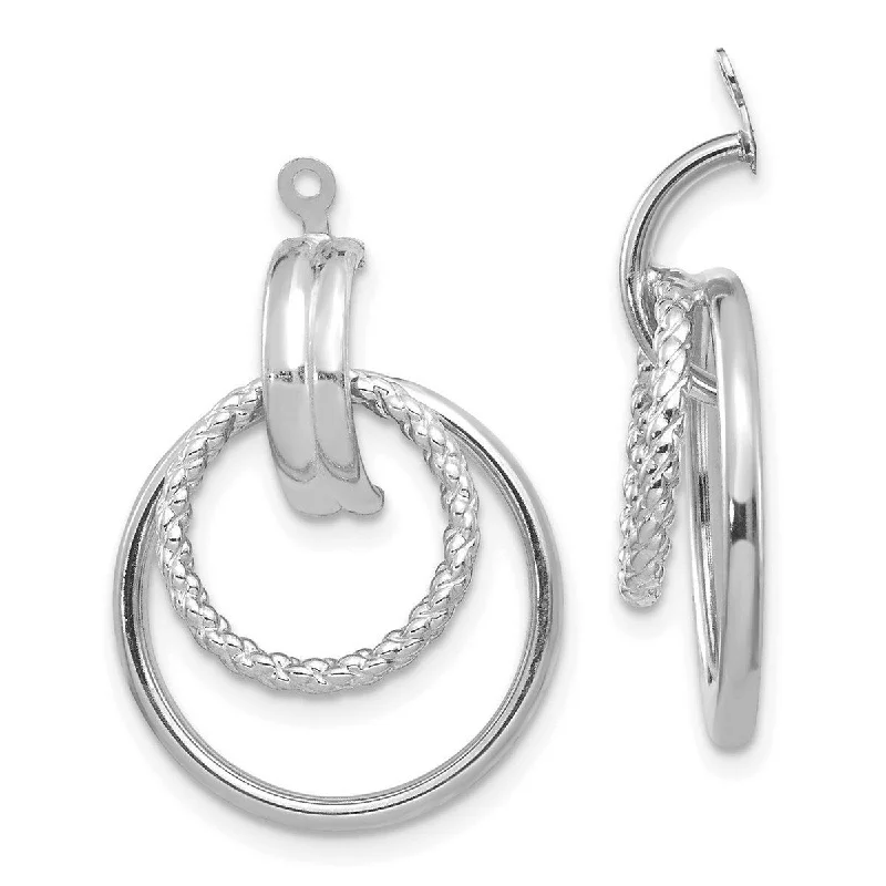 Raincoat Jackets for Rainy Weather -Curata 14k White Gold Polished Twisted Earrings - with Jackets 21x22mm