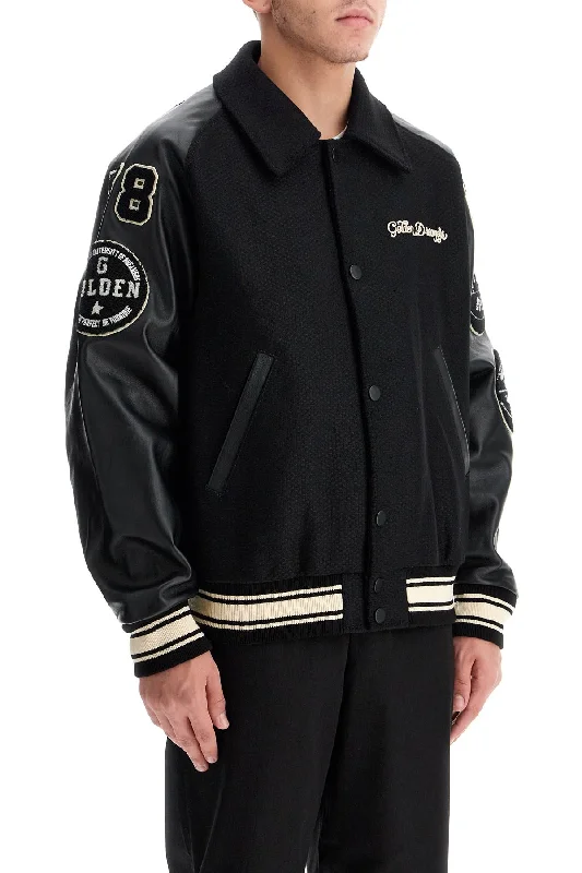 Birthday Jackets for Celebration -wool bomber jacket with patch details