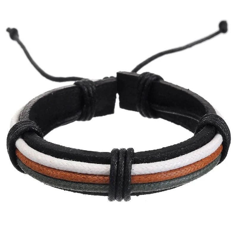 Thin bangles perfect for layering multiple styles -MM Leather Bracelets - Adjustable