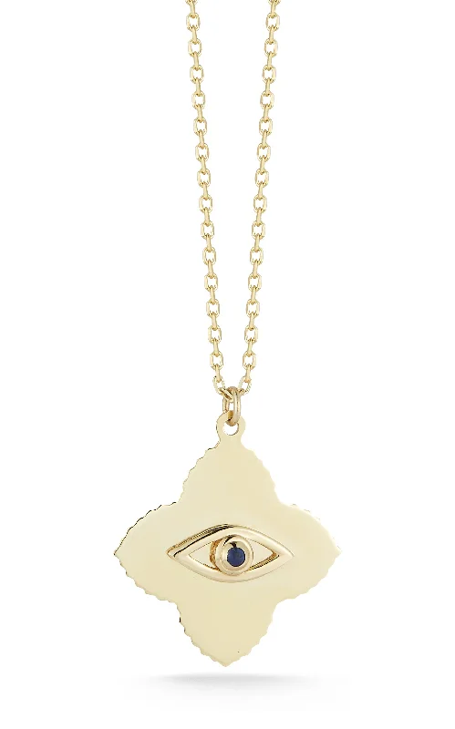 Elegant necklaces and pendants with infinity symbols for timeless designs-Evil Eye X Clover Necklace