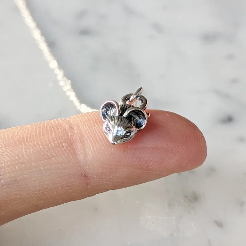 Unique necklaces and pendants with artistic shapes for a creative, one-of-a-kind design-Tiny Squeak Necklace