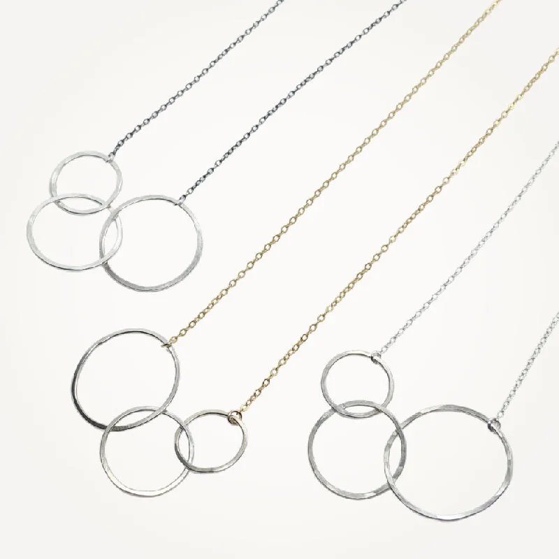 Necklaces and pendants with custom engravings for a personal, meaningful gift-Aura Sterling Silver Necklace