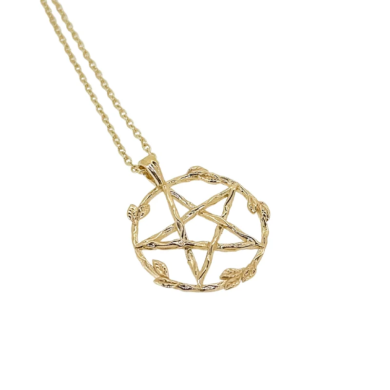 Beautiful necklaces and pendants with natural stones for an earthy, organic vibe-Necklace Pentagram