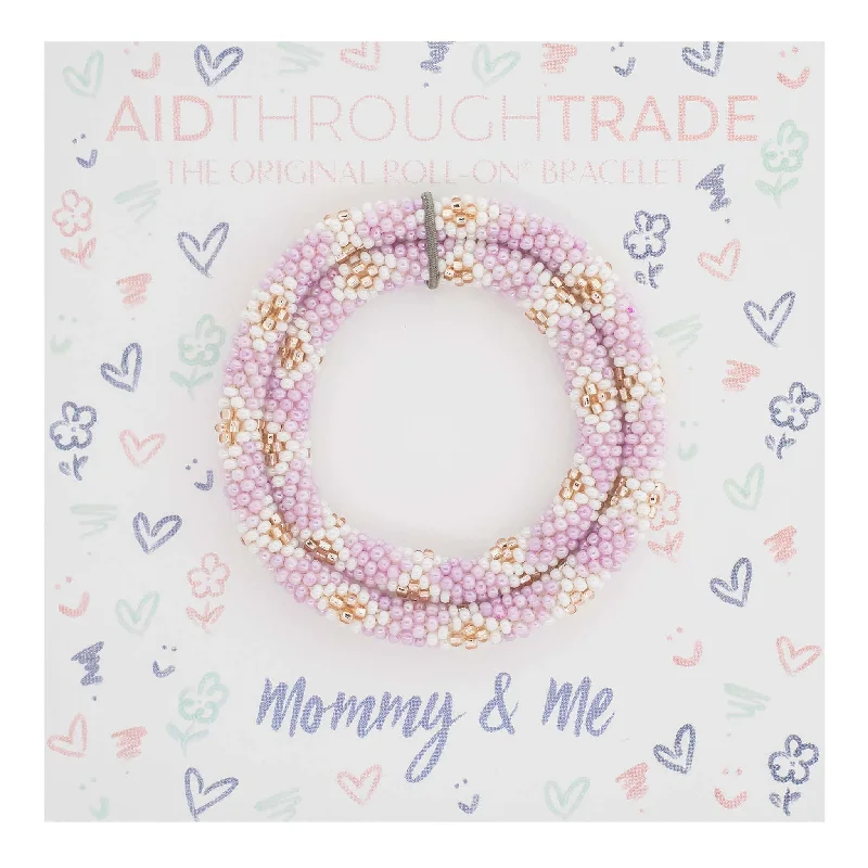 Bracelets with pave ruby for dazzling sparkle -Mommy & Me Teacup Roll-On® Bracelets