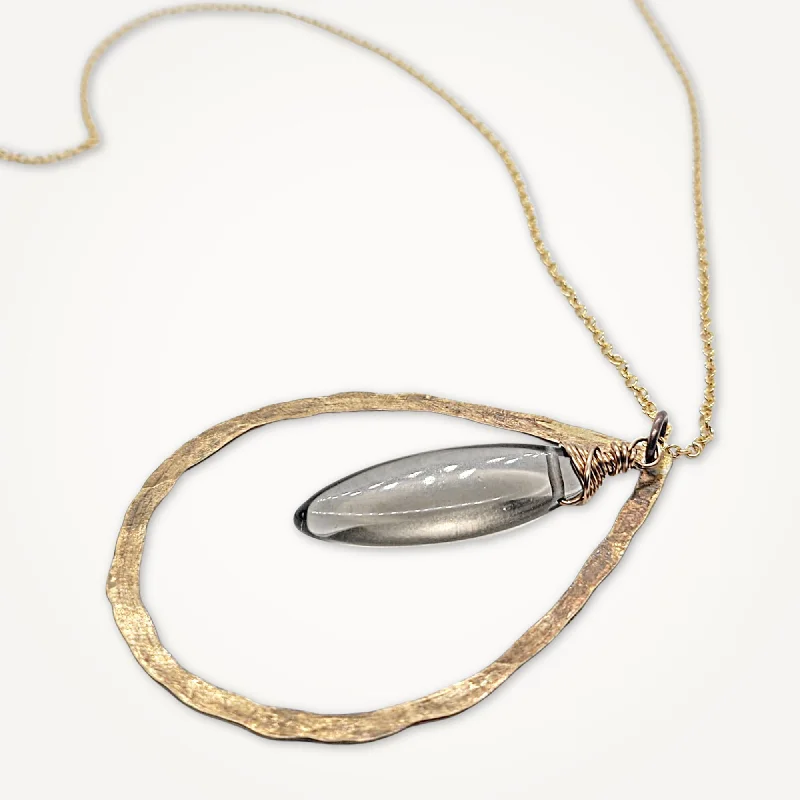 Beautiful necklaces and pendants with tree branch motifs for a nature-inspired design-Smoke & Gold Necklace