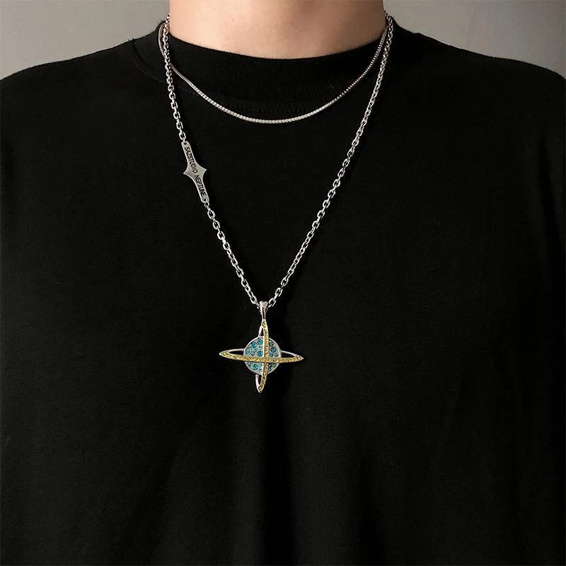 Best necklaces and pendants with layered designs for a chic, stacked look-Planet Universe Necklace