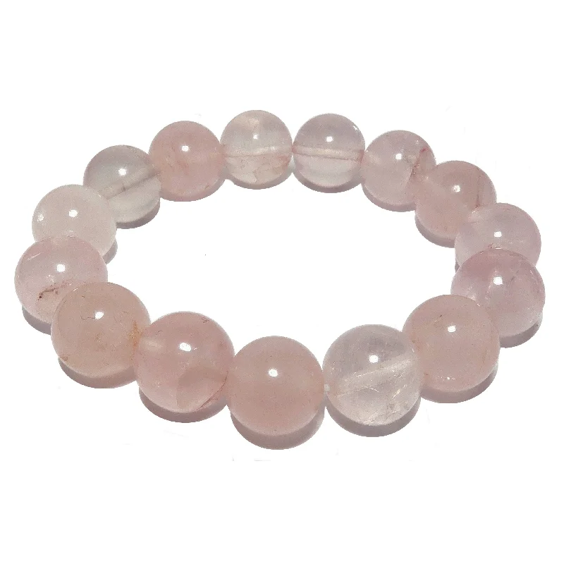 Bracelets with moonstone gems for mystic appeal -Rose Quartz Bracelet Pink Star Lover