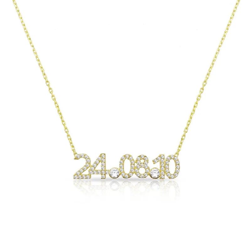 Elegant necklaces and pendants with diamond accents for added sparkle-Adjustable Date Necklace