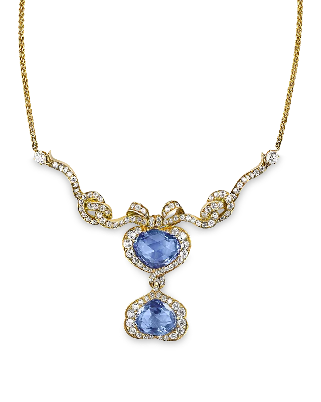 Best necklaces and pendants with butterfly wings for a delicate, graceful style-Tiffany & Co. Kashmir Sapphire Necklace, 10.25 Carats