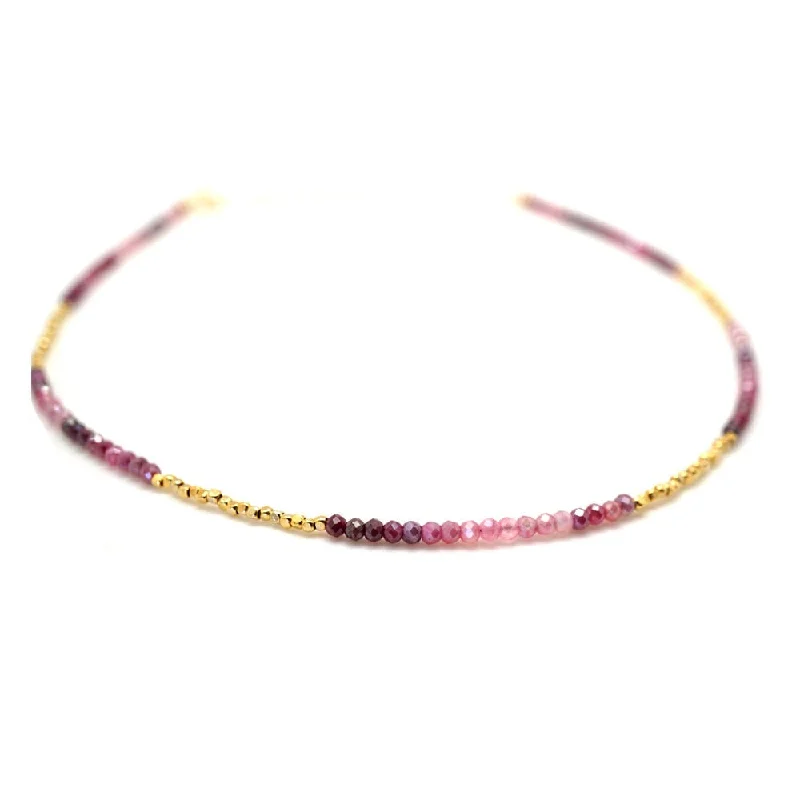 Beautiful necklaces and pendants with layered chains for a fashionable, chic look-Gemstone Choker