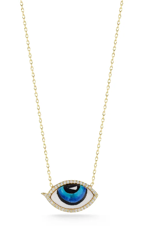 Necklaces and pendants with diamond pendants for a luxurious sparkling effect-Evil Eye Necklace