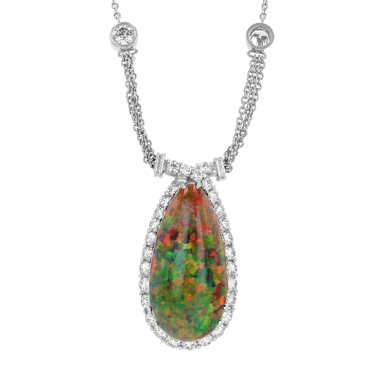 Best necklaces and pendants with vintage coin pendants for a unique accessory-Ethiopian Cabochon Opal Necklace, 20.87 Carats