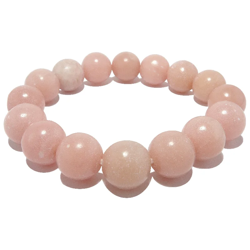 Bracelets with adjustable chains for perfect fit -Opal Bracelet Pink Peruvian Maya Love Stone