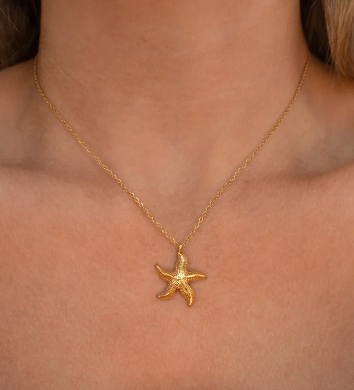 Best necklaces and pendants with adjustable chains for a customizable fit-Starfish Necklace | Small