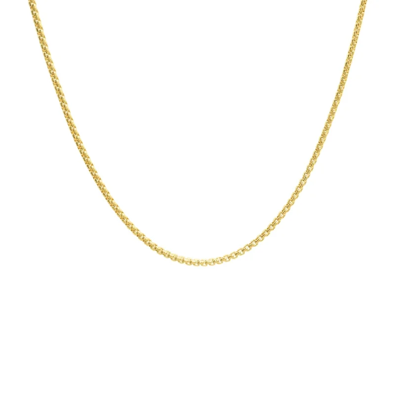 Necklaces and pendants with infinity love symbols for an eternal, romantic gesture-Necklace - Modern Box Chain 14k Gold-filled Necklace WBJ