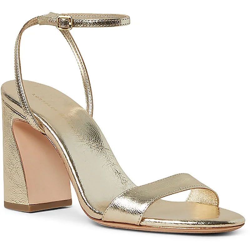 Stylish sandals for women with unique buckle details and flat design-Sandals with cushioned heels for added comfort -Loeffler Randall Womens Malia Block Heel Ankle Strap Block Heels