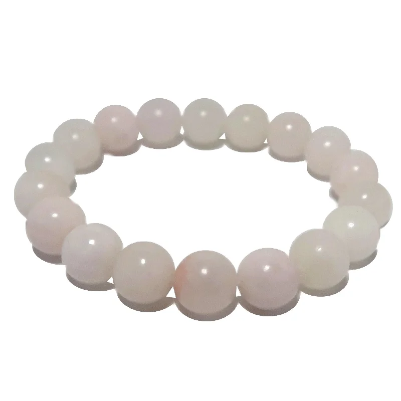 Bangles with aventurine gems for green luck -Pink Calcite Bracelet Mangano Easy Breezy Beads