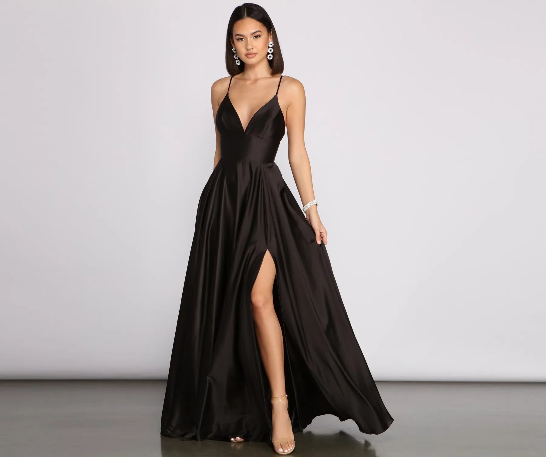 Off-shoulder Dresses for Feminine -Jackie Formal High Slit Dress