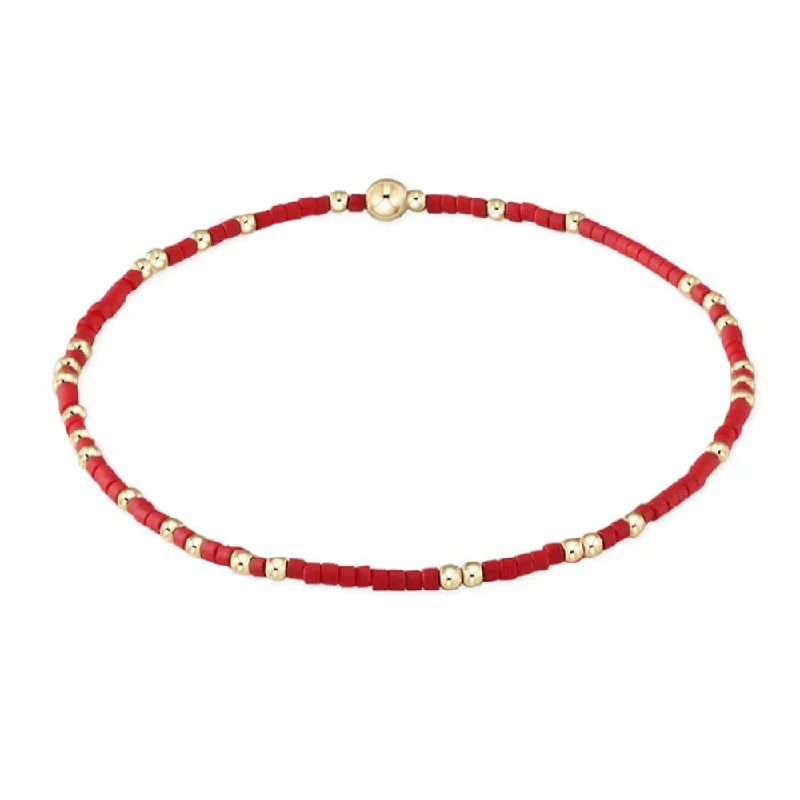 Bangles with personalized initial charm engravings -ENewton Gameday Bright Red Hope Unwritten Bracelet