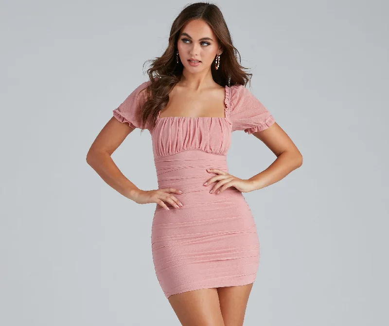 Strapless Dresses for Glamorous -Romance In Ruffles Mini Dress