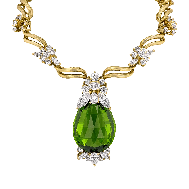 Stunning necklaces and pendants with birthstone pendants for a personal touch-Henry Dunay Peridot Necklace, 48.63 carats