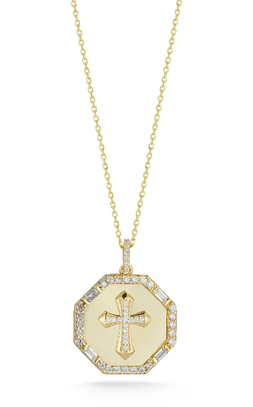 Best necklaces and pendants with cubic zirconia for a budget-friendly dazzling effect-Cross Medallion Necklace