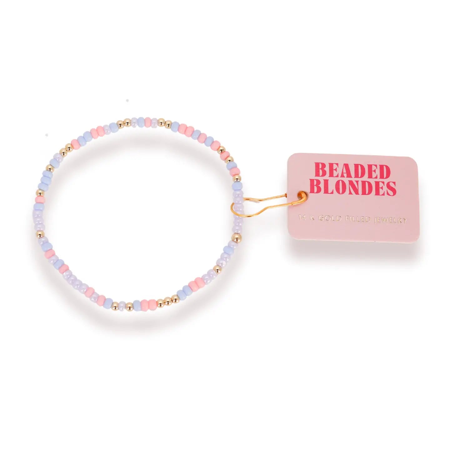 Bangles with rainbow moonstone for color play -Pastel Pink, Periwinkle, & Lilac Sprinkle Beaded Bracelet