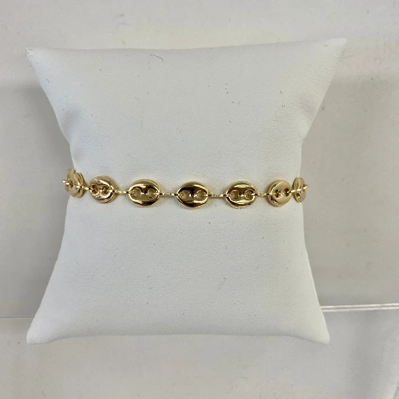 Bracelets with pearl beads for classic beauty -Mariner Link Gold Bracelet