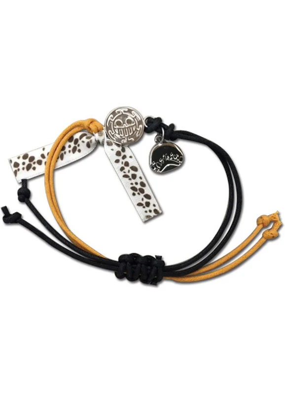 Bangles with sleek black agate for edge -One Piece - Trafalgar D. Water Law New World Bracelet