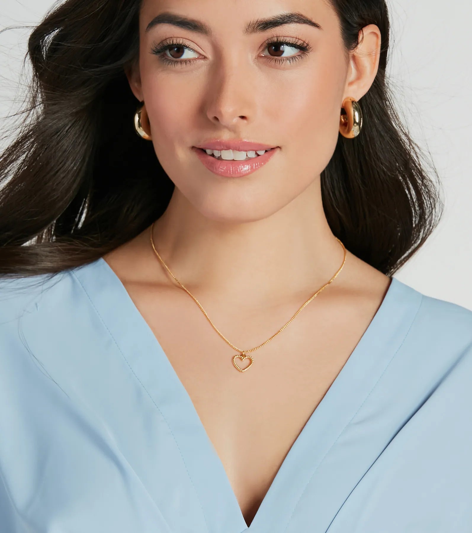 Best necklaces and pendants with opal and gold for a vibrant, luxurious contrast-Glamorous At Heart 14K Gold Plated Charm Necklace