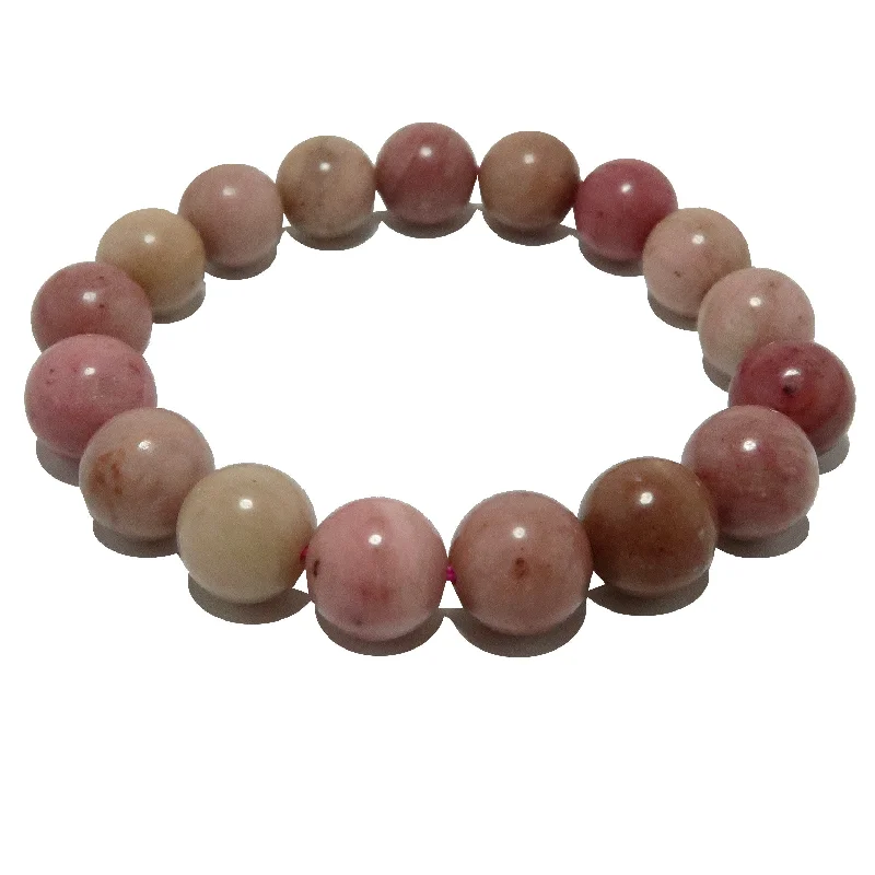 Bangles with tiger eye bands for warmth -Pink Wood Jasper Bracelet Lasting Love Stone