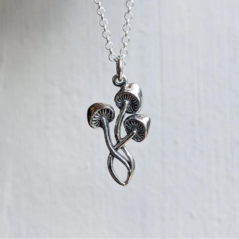 Best necklaces and pendants with infinity hearts for a romantic, eternal symbol-Mushroom Cluster Necklace