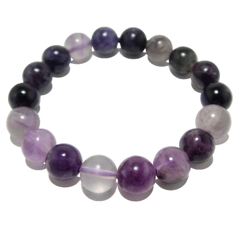 Bracelets with branch patterns for nature flair -Fluorite Bracelet Purple President Crystal