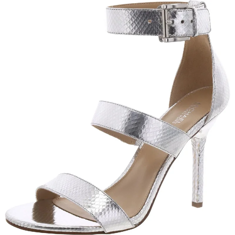 Summer sandals for women with breathable design and comfortable fit-Sandals for work with comfortable footbeds -MICHAEL Michael Kors Womens Amal Leather Ankle Strap Heels