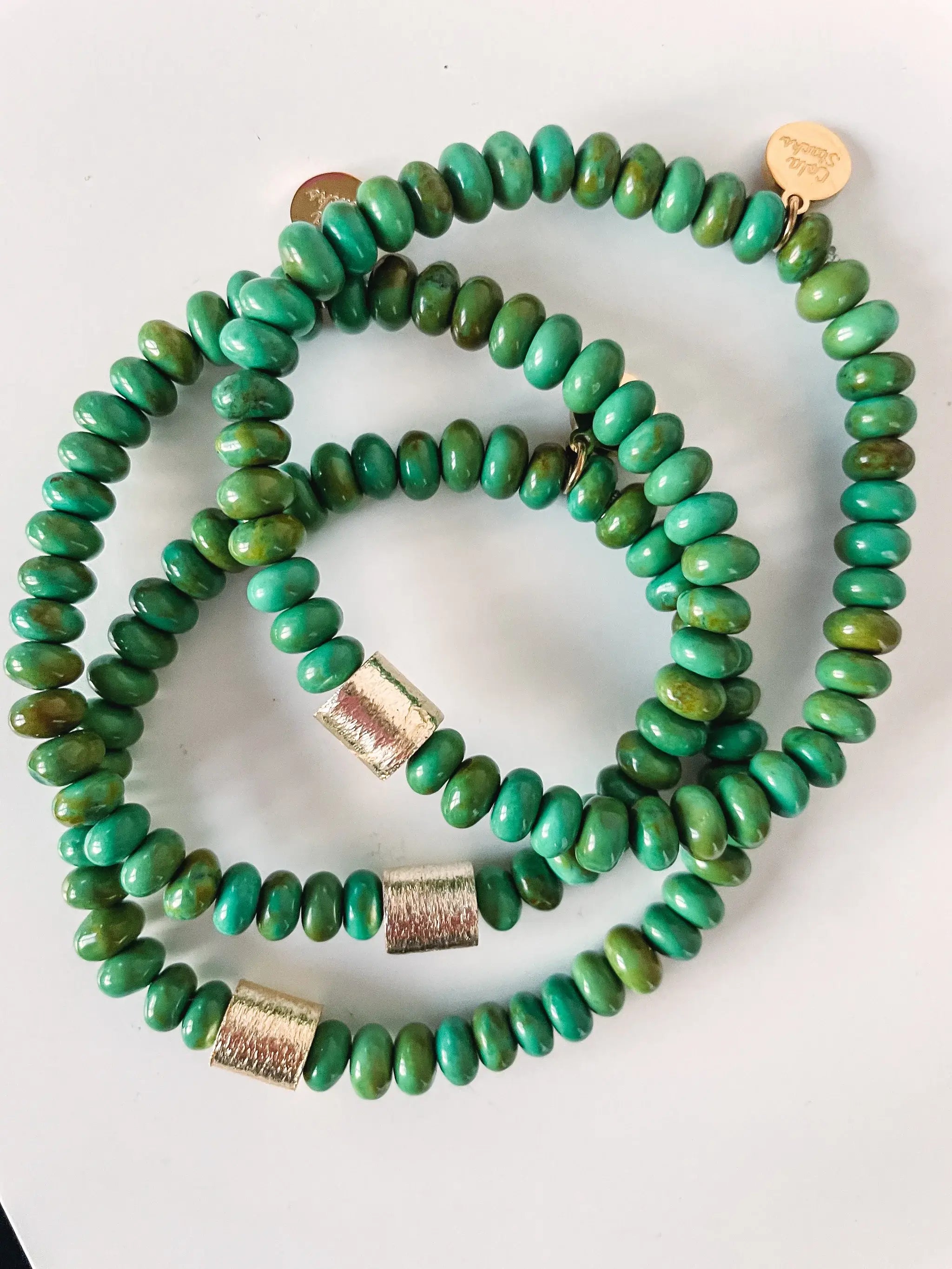 Bracelets with rough jade for natural calm -Lucky Bracelet by Cola Stacks