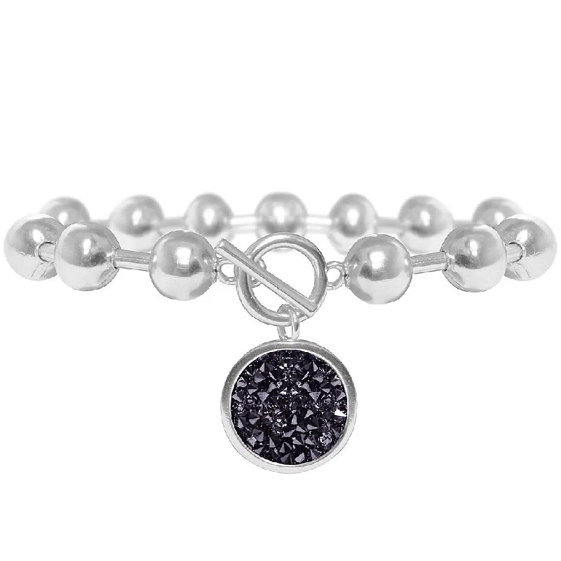 Bracelets with branch patterns for nature flair -Karine sultan Louna charm bracelet in silver-B63001.23