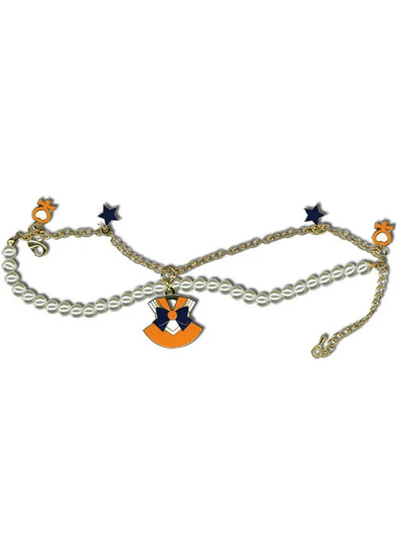 Bangles with bold hematite for metallic shine -Sailor Moon R - Sailor Venus Costume Bracelet