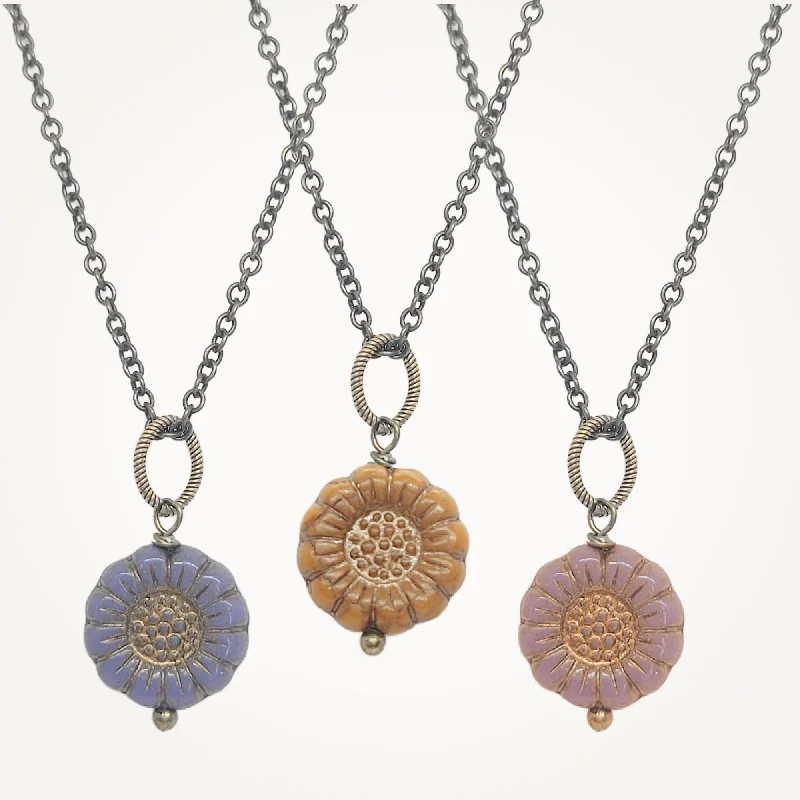 Trendy necklaces and pendants with statement pieces for a bold fashion statement-Bloom Radiance Flower Necklace | Assorted Colors