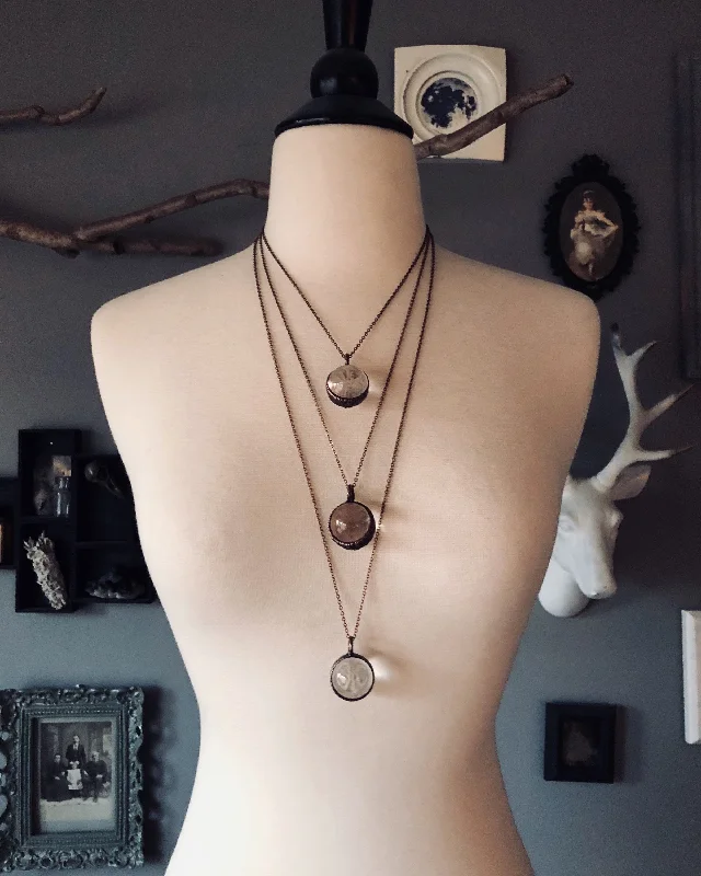 Best necklaces and pendants with seashell designs for a tropical, beachy vibe-Clear Quartz Crystal Ball Necklace in Copper / Foxlark Collection