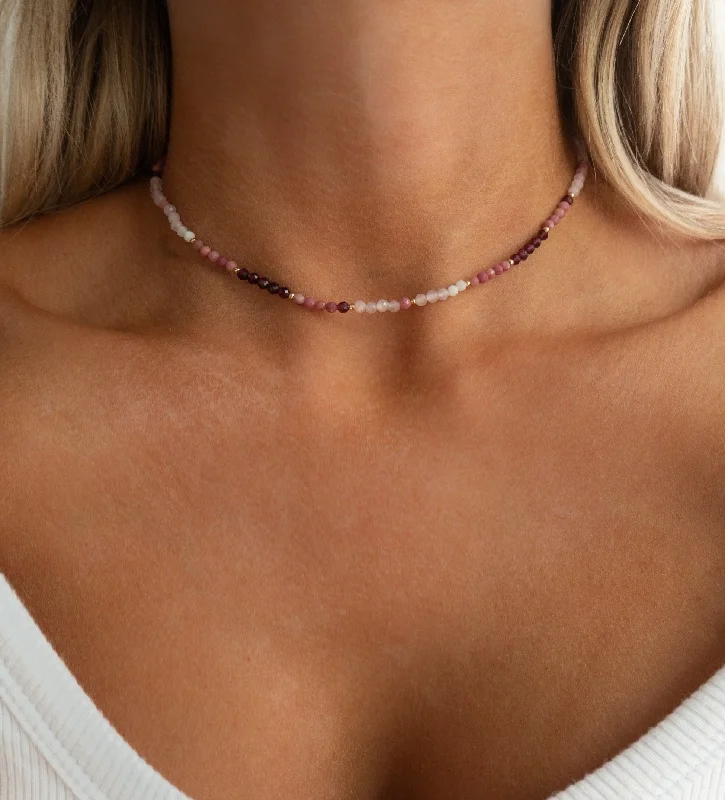 Best necklaces and pendants with gemstone clusters for a bold and colorful effect-Rayna Choker | Ruby