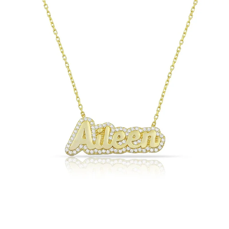 Beautiful necklaces and pendants with diamond-encrusted designs for maximum sparkle-Bubble Letter Necklace