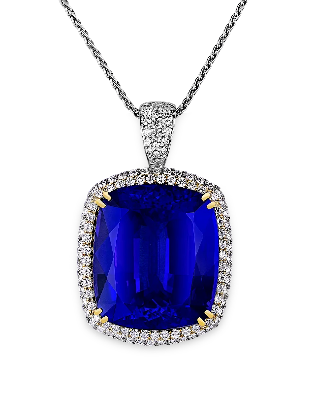 Stunning necklaces and pendants with sapphire gemstones for a luxurious blue hue-Untreated Tanzanite Pendant, 104.39 Carats