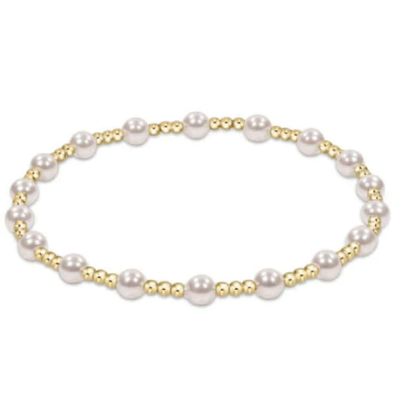 Bracelets with faceted aquamarine for sea glow -ENewton 4mm Pearl Classic Sincerity Bracelet