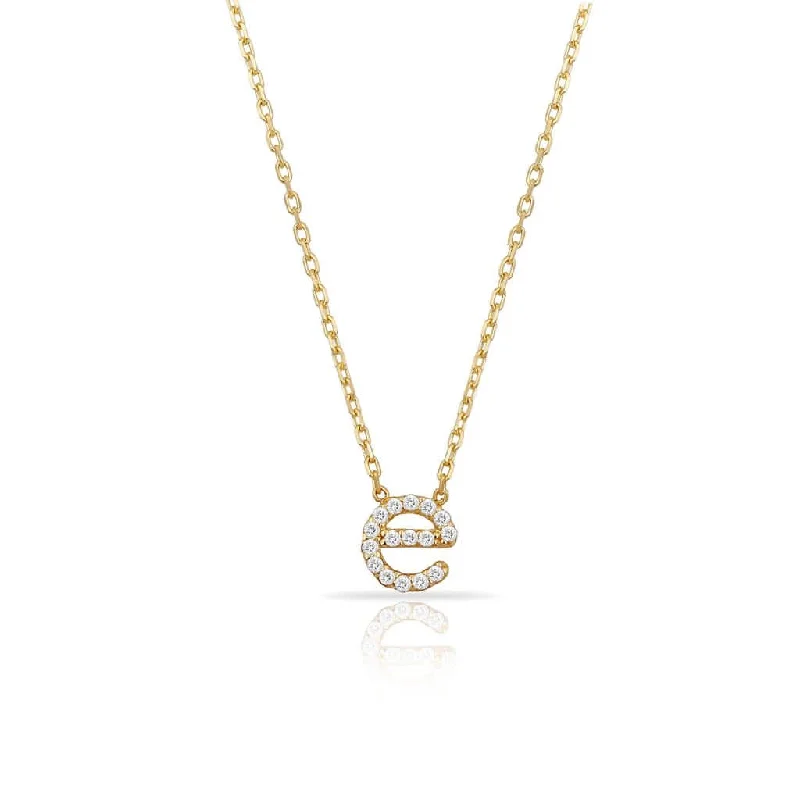 Necklaces and pendants with zodiac constellation designs for an astrological touch-Gold 14K Initial Necklace