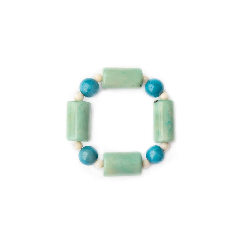 Bracelets with lotus motifs for spiritual vibe -Izzie Bracelet: Celeste/Turquoise