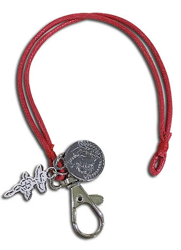 Bracelets with heart-shaped ruby stone charms -Fullmetal Alchemist - Edward Elric "Ed" Icon PU Bracelet