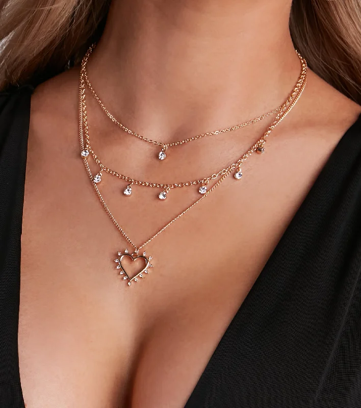 Best necklaces and pendants with statement designs for a fashionable accessory-Heart Breaker Layered Necklace