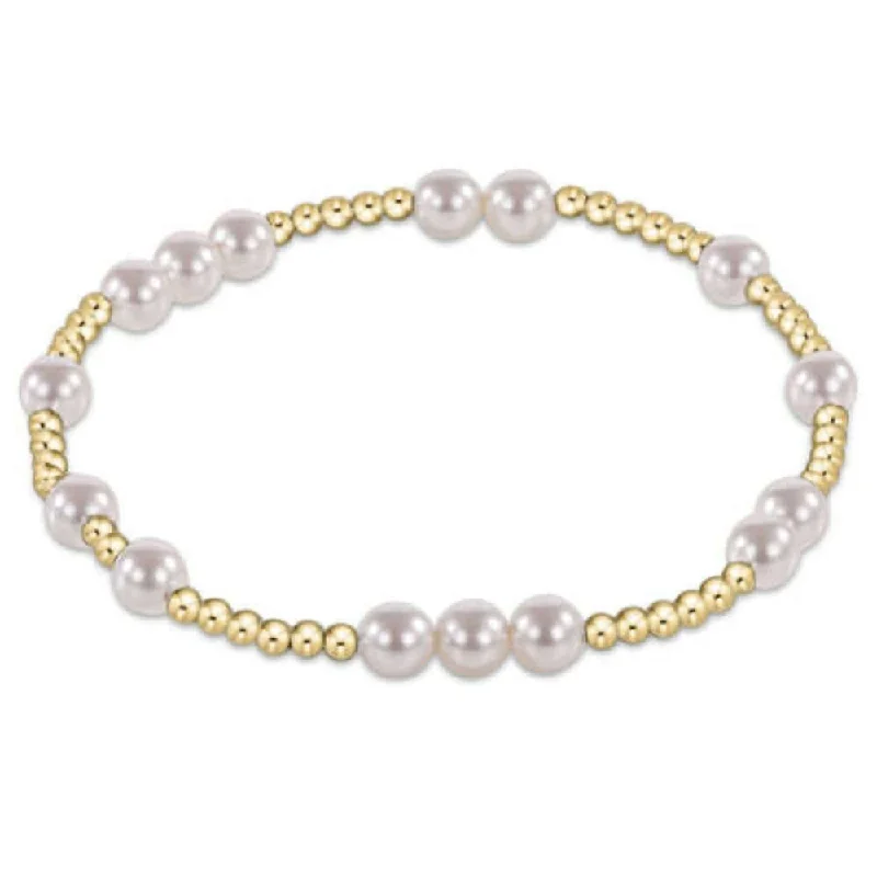 Bracelets with spiral ruby for striking twist -ENewton 5mm Gold Pearl Hope Unwritten Bracelet