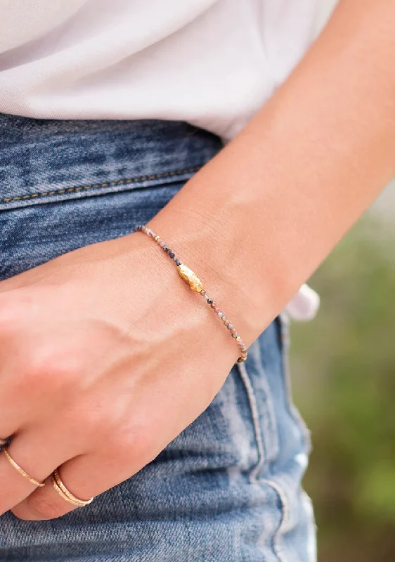 Bangles with polished onyx for bold sleekness -Ruby Sapphire Bracelet